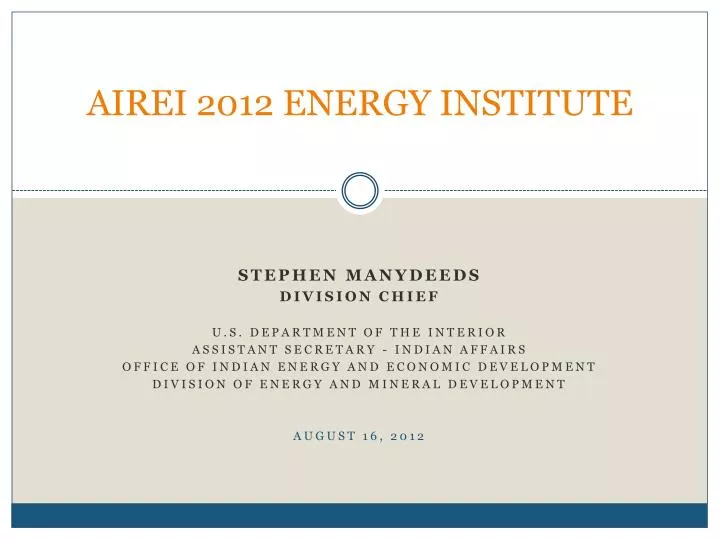 airei 2012 energy institute