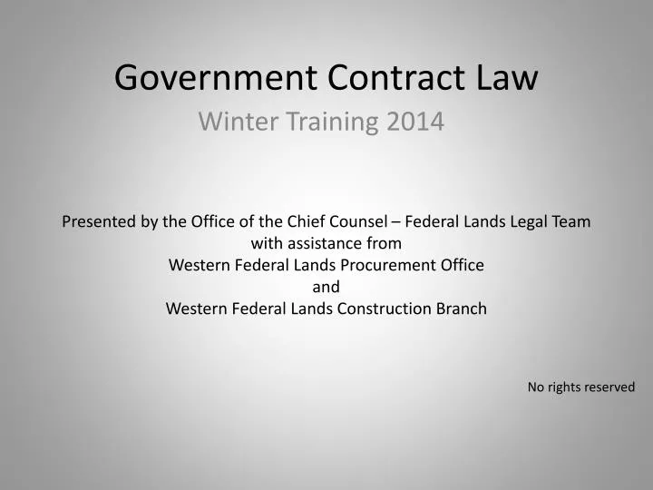 government contract law