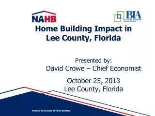 Home Building Impact in Lee County, Florida