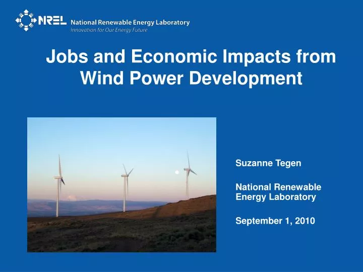 jobs and economic impacts from wind power development