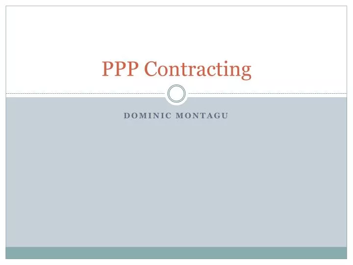 ppp contracting