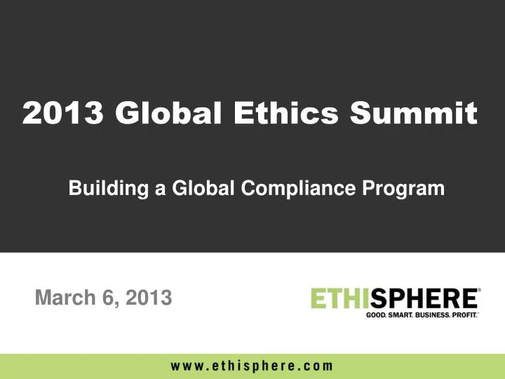 building a global compliance program