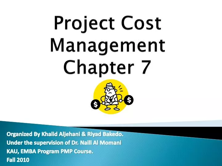 project cost management chapter 7