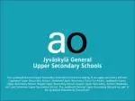 Jyväskylä General Upper Secondary Schools Overview - slide 1