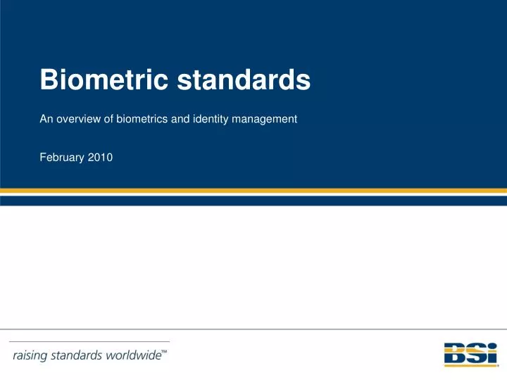 biometric standards