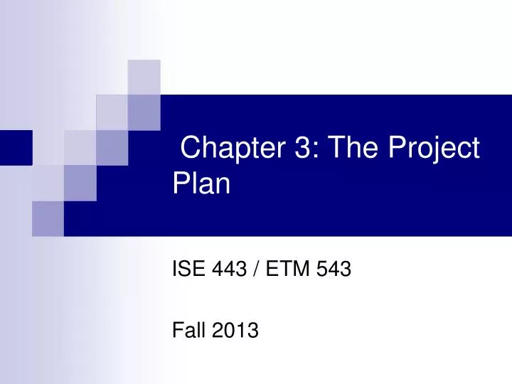 chapter 3 the project plan