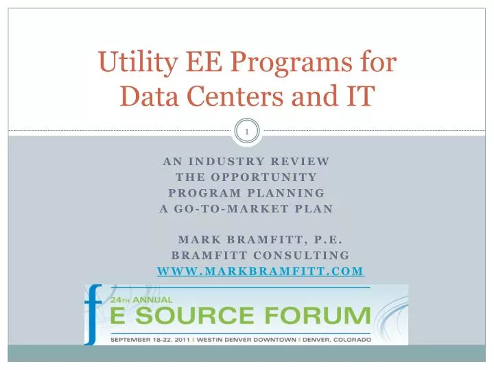 utility ee programs for data centers and it