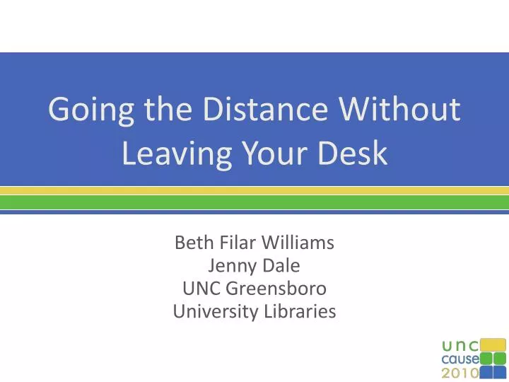 going the distance without leaving your desk
