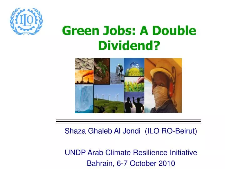 green jobs a double dividend