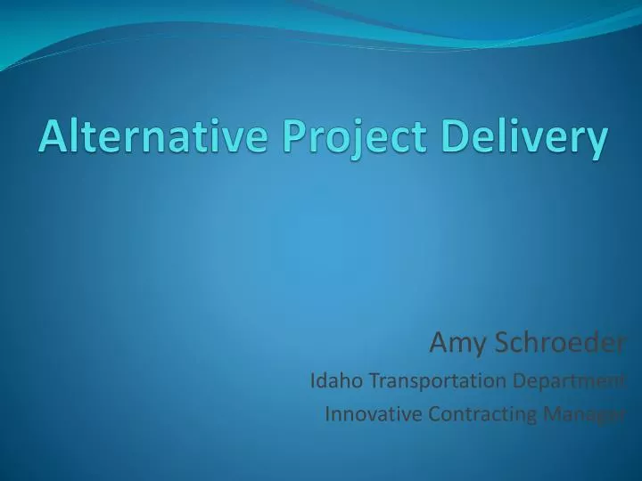 alternative project delivery