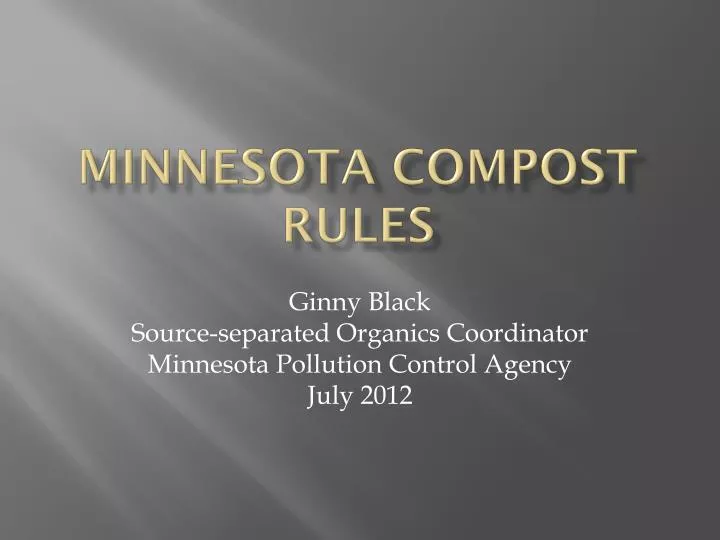 minnesota compost rules