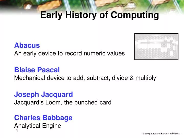 early history of computing