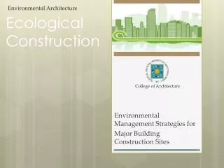 Ecological Construction