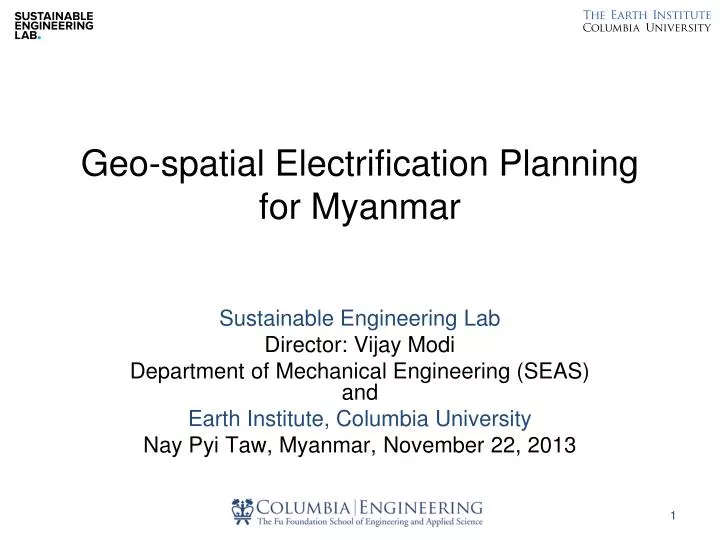 geo spatial electrification planning for myanmar