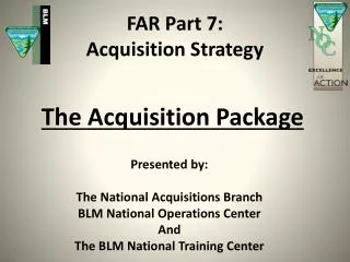 FAR Part 7: Acquisition Strategy