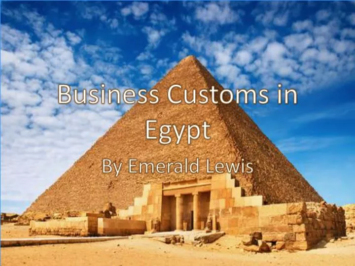 business customs in egypt