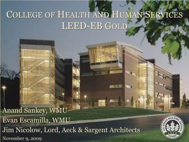 college of health and human services leed eb gold