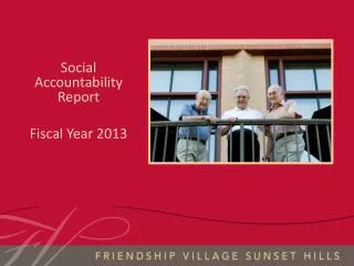 Social Accountability Report Fiscal Year 2013
