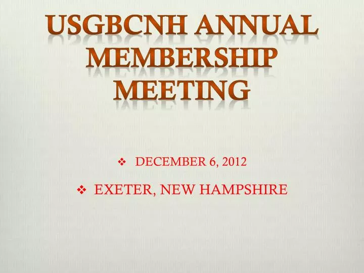usgbcnh annual membership meeting
