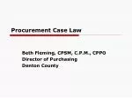 Procurement Case Law - slide 1
