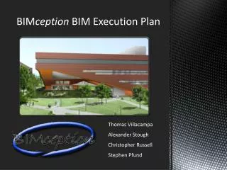 BIM ception BIM Execution Plan
