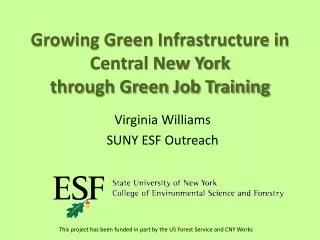 Growing Green Infrastructure in Central New York through Green Job Training
