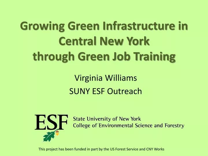 growing green infrastructure in central new york through green job training