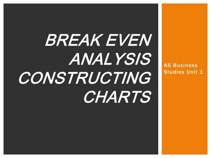 break even analysis constructing charts