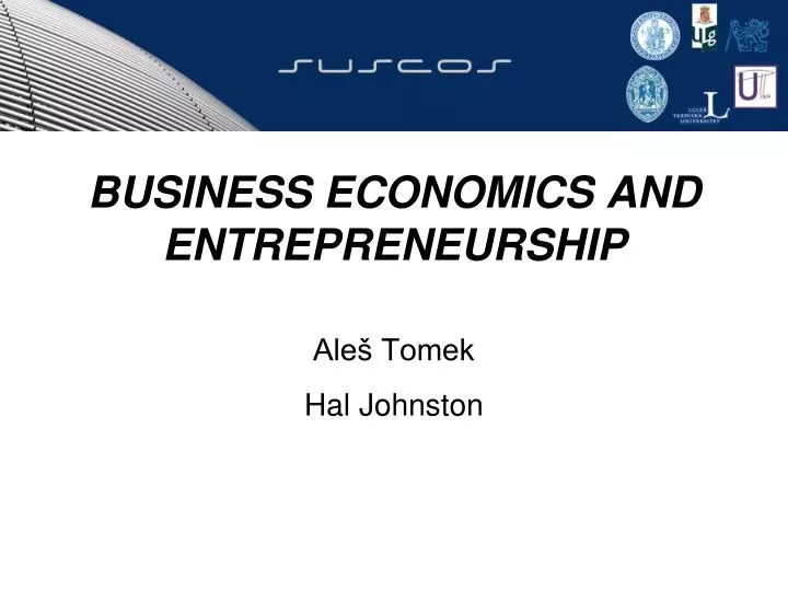business economics and entrepreneurship