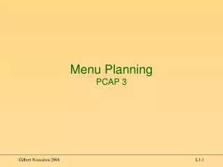 Menu Planning PCAP 3