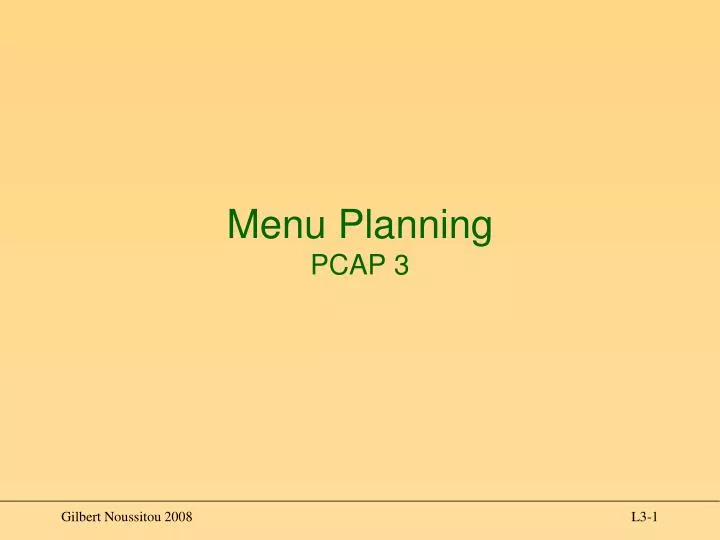 menu planning pcap 3