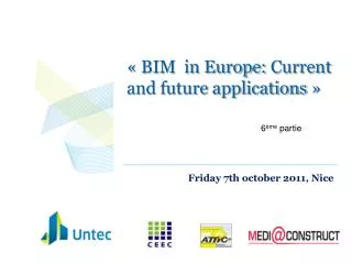 bim in europe current and future applications