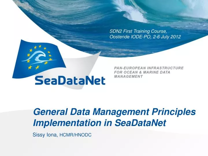 general data management principles implementation in seadatanet