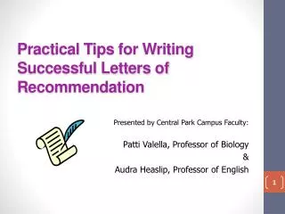Practical Tips for Writing Successful Letters of Recommendation
