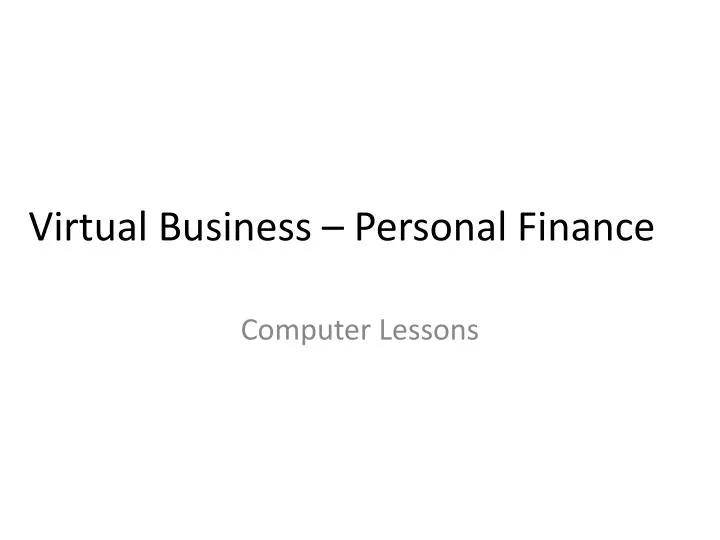 virtual business personal finance