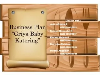 Business Plan “Griya Baby Katering”