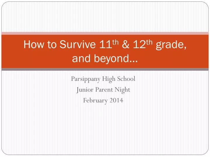 how to survive 11 th 12 th grade and beyond