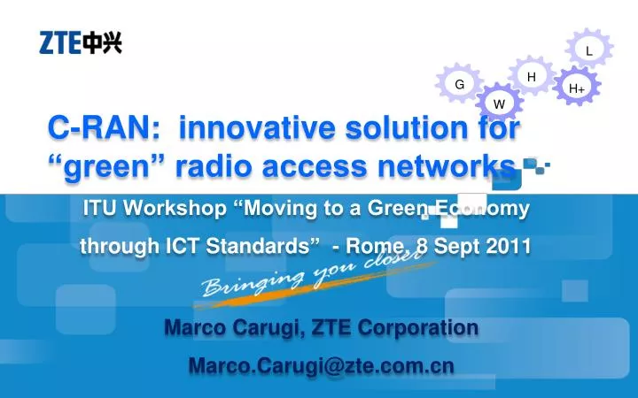 c ran innovative solution for green radio access networks