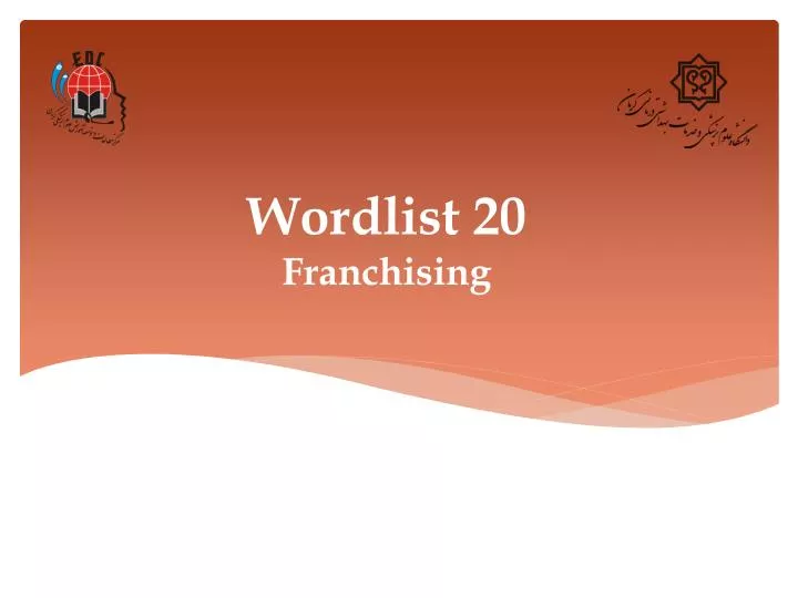 wordlist 20 franchising