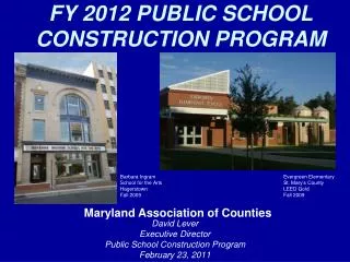 FY 2012 PUBLIC SCHOOL CONSTRUCTION PROGRAM