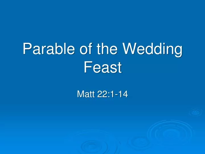 parable of the wedding feast