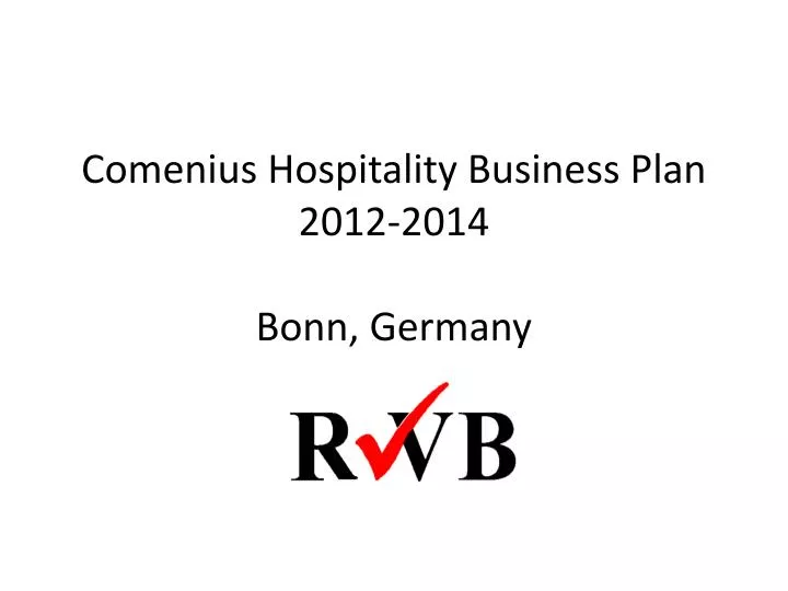 comenius hospitality business plan 2012 2014 bonn germany