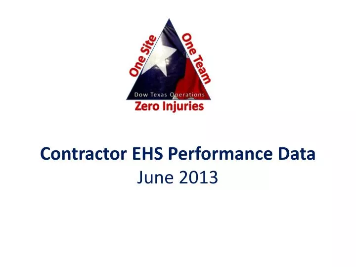 contractor ehs performance data june 2013