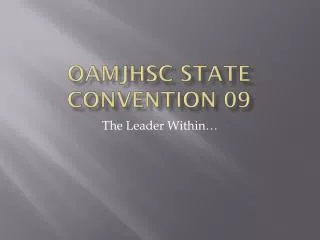 OAMjHSC State convention 09