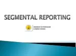 SEGMENTAL REPORTING - slide 1