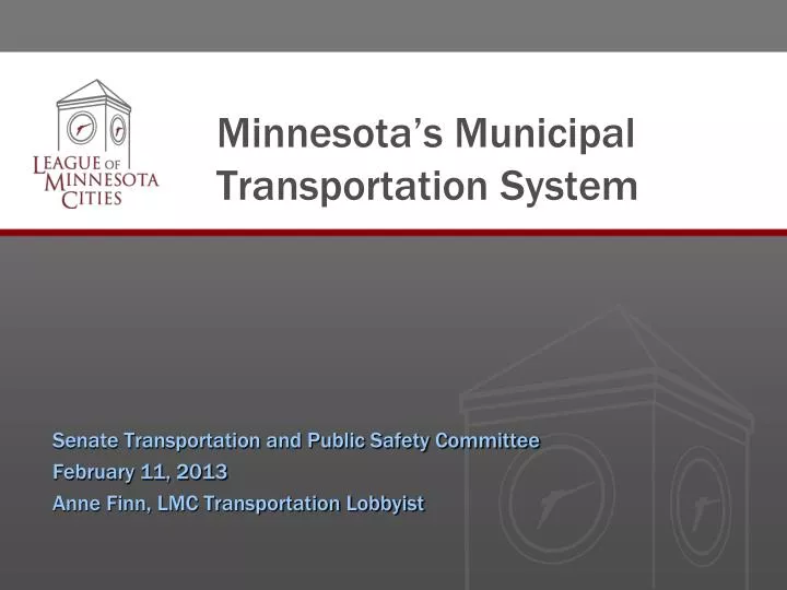 minnesota s municipal transportation system