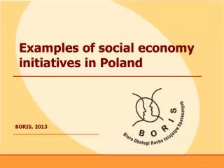 Examples of social economy initiatives in Poland