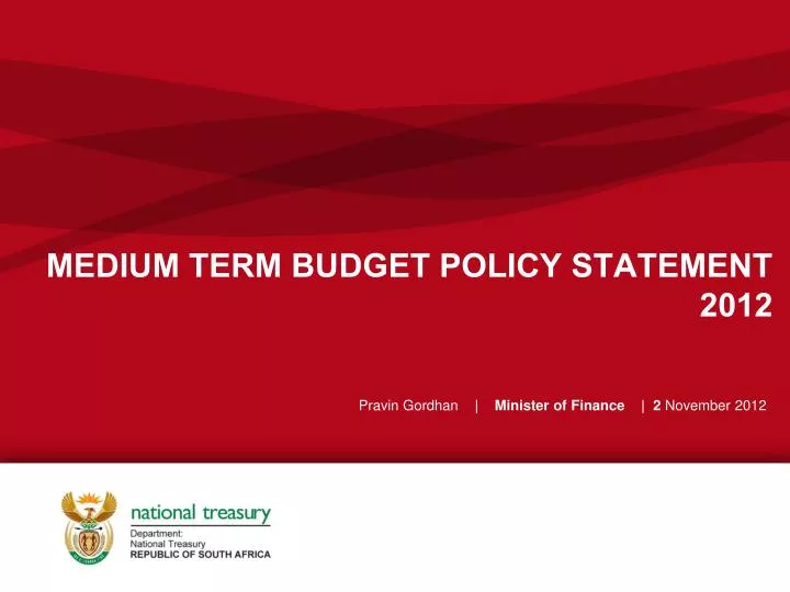medium term budget policy statement 2012