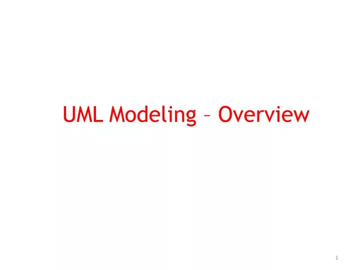 uml modeling overview