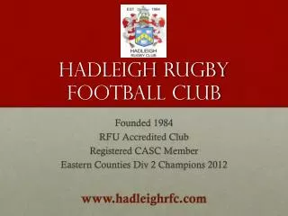 Hadleigh Rugby Football Club